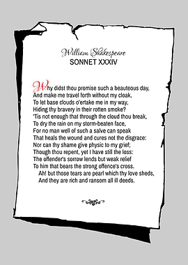 Shakespeare Sonnet 34