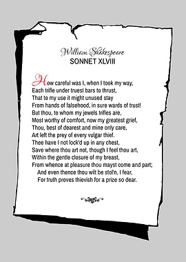 Shakespeare Sonnet 48