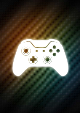 Glowing joypad silhouette