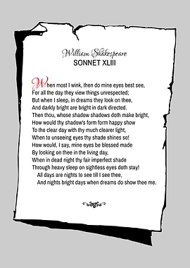 Shakespeare Sonnet 43