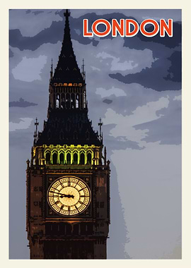 London Vintage Poster