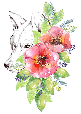 Watercolor of Wolf Flower