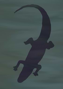 Underwater crocodile