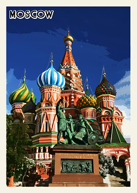 Moscow Vintage Poster