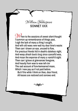 Shakespeare Sonnet 30