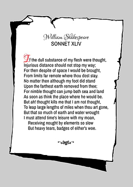 Shakespeare Sonnet 44