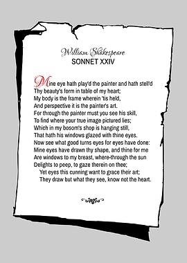 Shakespeare Sonnet 24