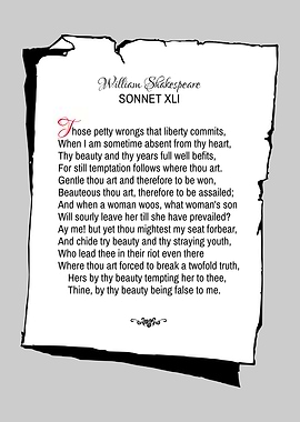 Shakespeare Sonnet 41