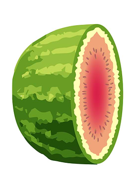 Water Melon Cut In Half