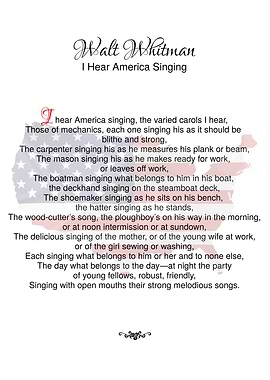 I Hear America Singing