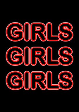 Girls Red Neon Sign