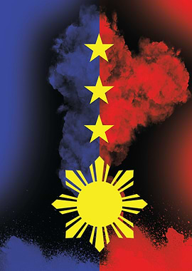 Philippine flag abstract