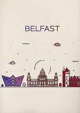 Belfast City Skyline Art