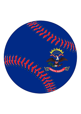 North Dakota Flag Baseball
