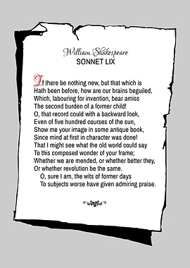 Shakespeare Sonnet 59