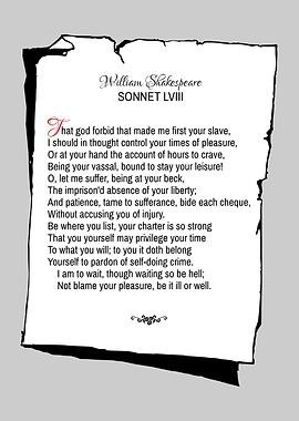 Shakespeare Sonnet 58