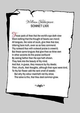 Shakespeare Sonnet 69