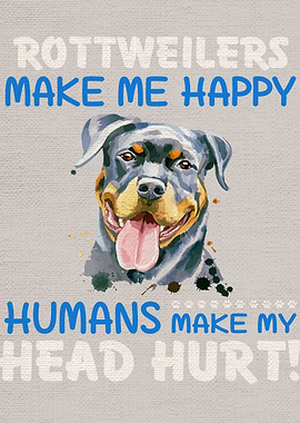 Rottweiler funny poster