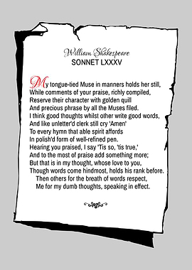 Shakespeare Sonnet 85