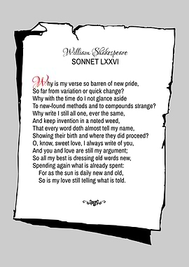 Shakespeare Sonnet 76