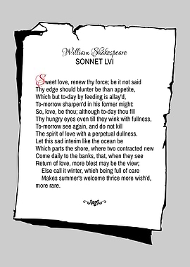 Shakespeare Sonnet 56