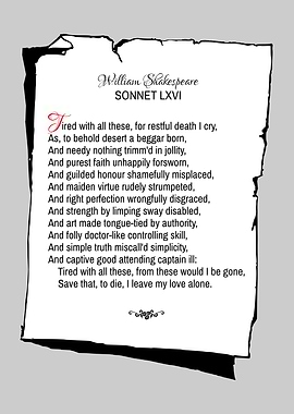 Shakespeare Sonnet 66