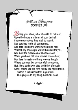 Shakespeare Sonnet 57