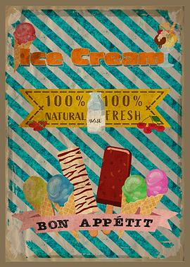Ice Cream Rtro Vintage