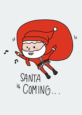 Santa is coming cartoon