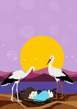 The courier adopted a baby