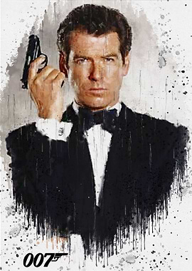 Pierce Brosnan Painting