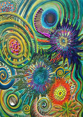 Purple and green abstract