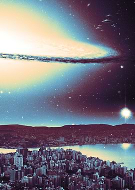 Psychedelic City Landscape