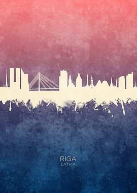 Riga Latvia Skyline