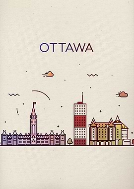 Ottawa City Skyline Art