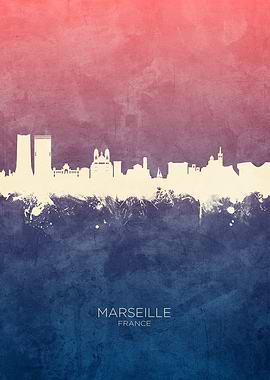 Marseille France Skyline