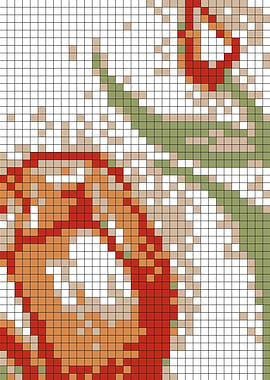 Tulips Pixel Art Part 3