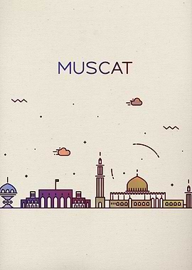 Muscat Oman City Skyline