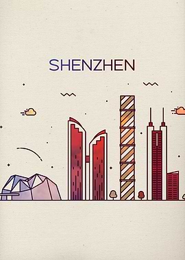 Shenzhen City Skyline Art