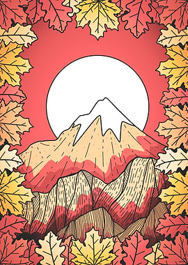 Autumn mountain peak