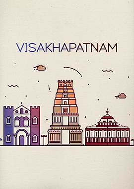 Visakhapatnam City Skyline