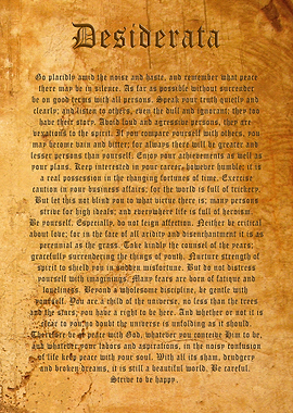 Desiderata portrait