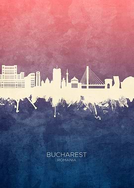 Bucharest Romania Skyline