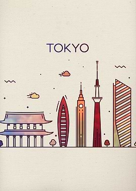 Tokyo Japan City Skyline