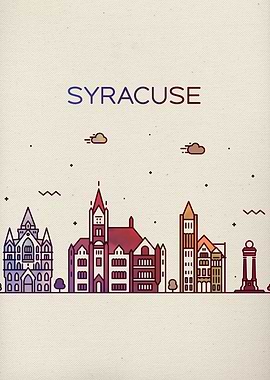 Syracuse City Skyline Art