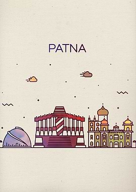 Patna India City Skyline