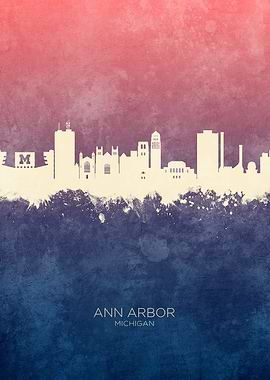 Ann Arbor Michigan Skyline