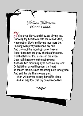 Shakespeare Sonnet 132