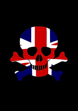 Union Jack Skull and Cross