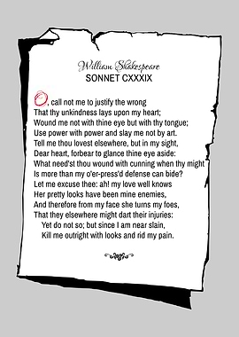 Shakespeare Sonnet 139